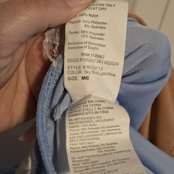 ✨ Girls Nutcracker “Bon Bon” Dance Costume – Pastel Blue & Pink ✨ - Picture 4 of 4